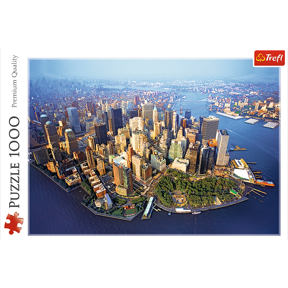 1000 Piece Jigsaw Puzzles, New York, NYC Puzzle with City Skyline and Aerial View, Puzzle of USA