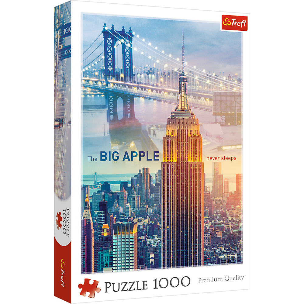 1000 Piece Jigsaw Puzzle, New York at Dawn, Brooklyn Bridge, Empire State Building, City Skyline, USA