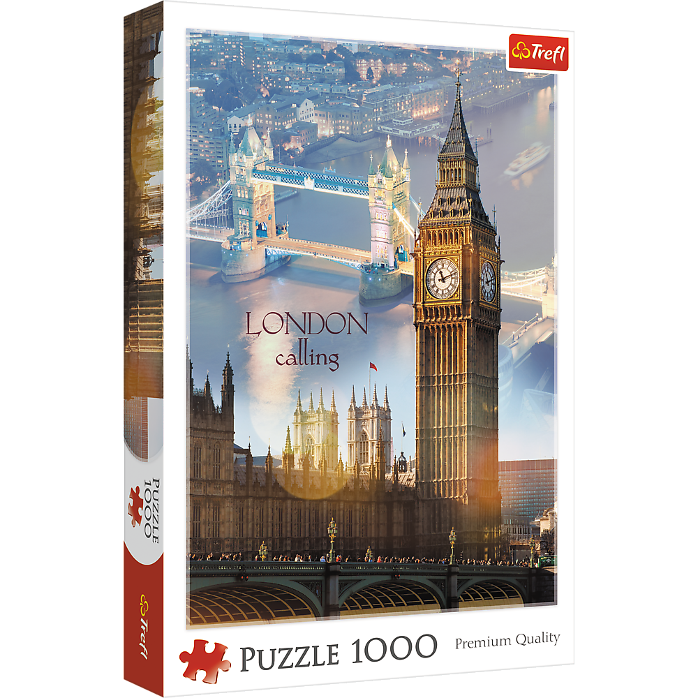 1000 Piece Jigsaw Puzzles, London at Dawn, Puzzle of England with Big Ben and Tower Bridge