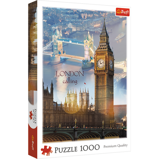 1000 Piece Jigsaw Puzzles, London at Dawn, Puzzle of England with Big Ben and Tower Bridge