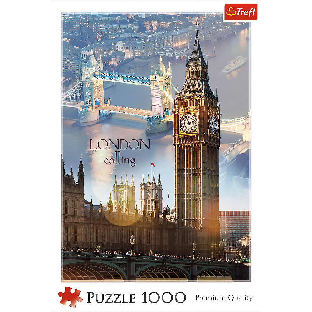 1000 Piece Jigsaw Puzzles, London at Dawn, Puzzle of England with Big Ben and Tower Bridge