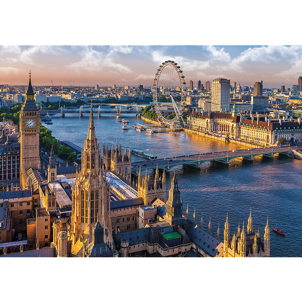 1000 Piece Jigsaw Puzzles, London, London England Puzzle, Big Ben and River Thames Puzzle, London Aerial View