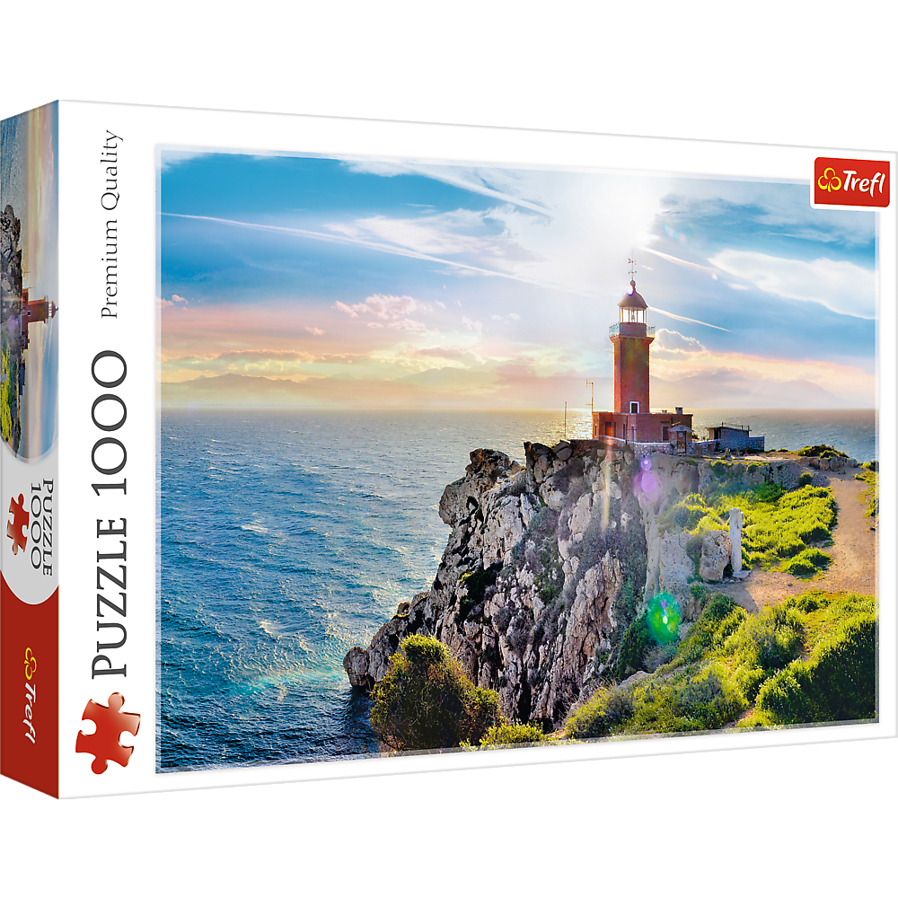 1000 Piece Jigsaw Puzzles, The Melagavi Lighthouse, Greece, Ocean, Alkyonides Islands