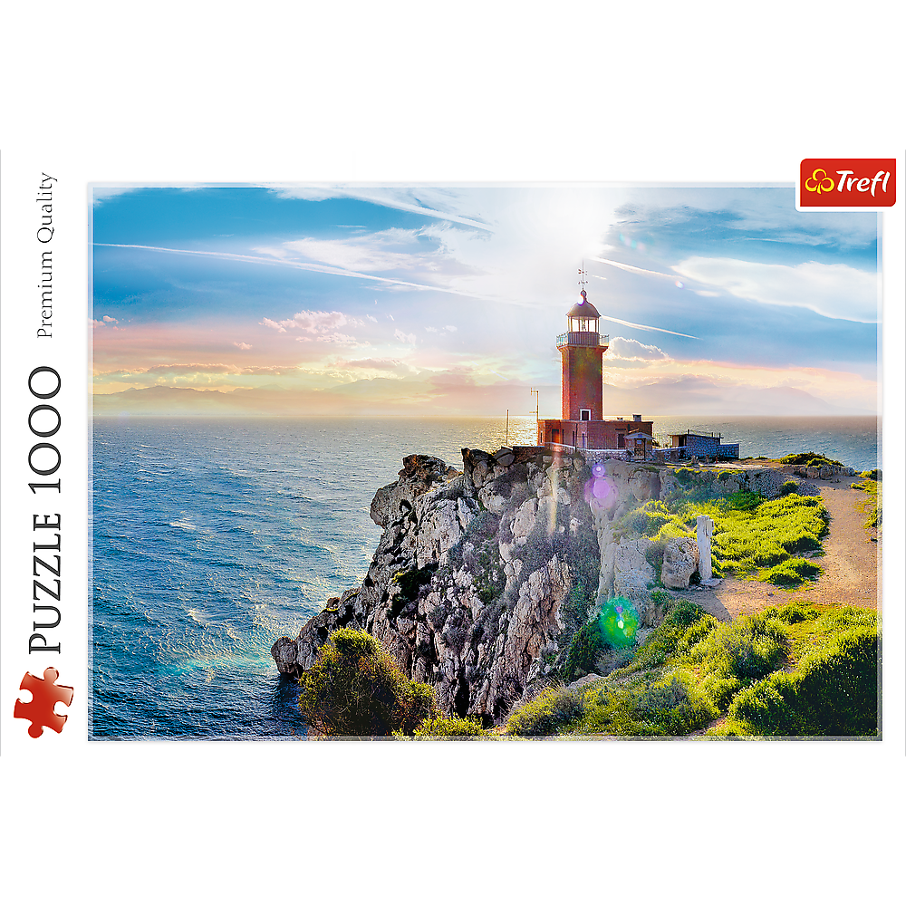 1000 Piece Jigsaw Puzzles, The Melagavi Lighthouse, Greece, Ocean, Alkyonides Islands