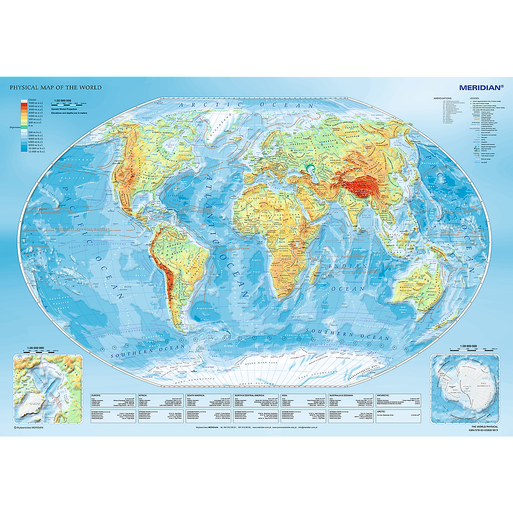 1000 Piece Jigsaw Puzzles, Physical Map of The World, Puzzle of the Earth with Countries