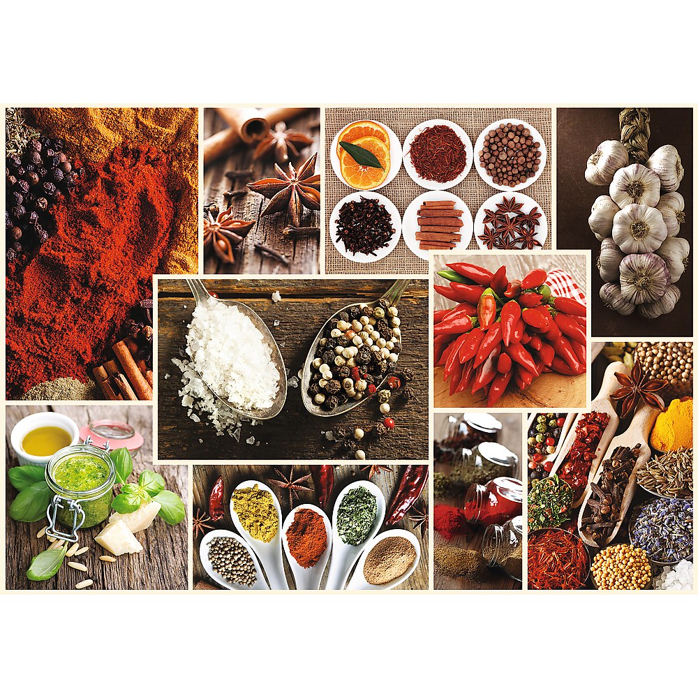 1000 Piece Jigsaw Puzzles, Spices, Food Puzzles, Collage Puzzles