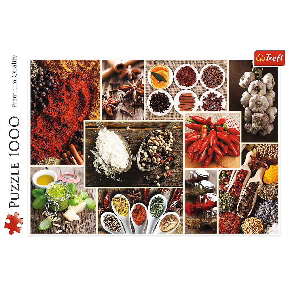 1000 Piece Jigsaw Puzzles, Spices, Food Puzzles, Collage Puzzles