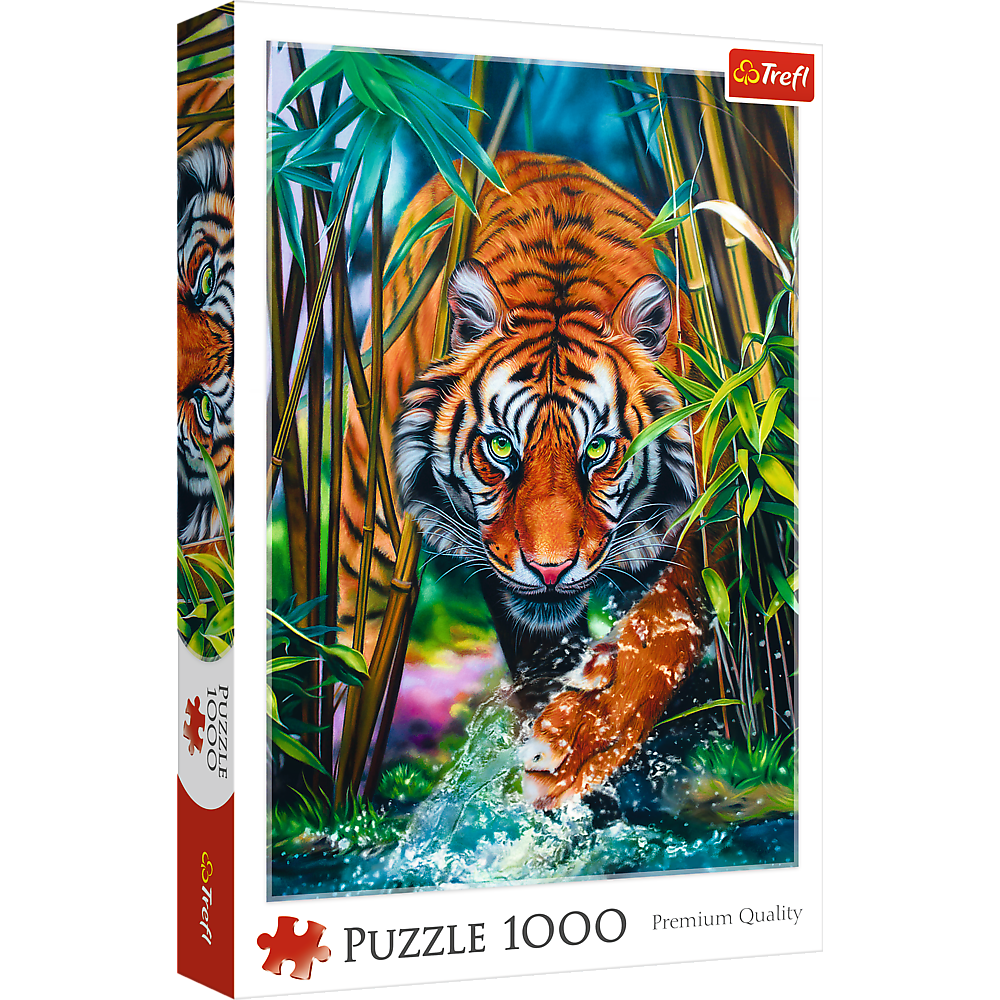 1000 Piece Jigsaw Puzzles, Grasping Tiger, Jungle Cats, Wild Animals