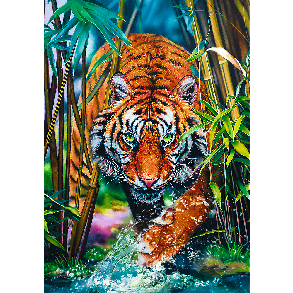 1000 Piece Jigsaw Puzzles, Grasping Tiger, Jungle Cats, Wild Animals