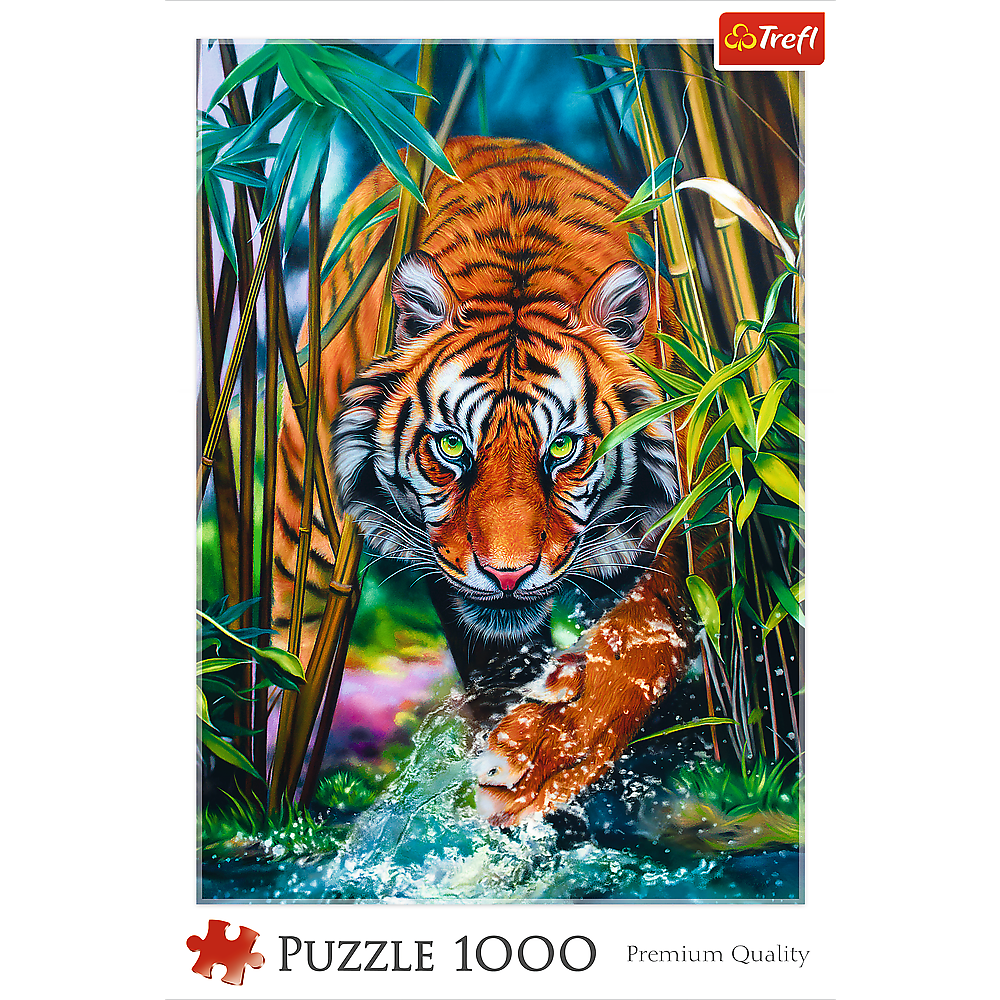 1000 Piece Jigsaw Puzzles, Grasping Tiger, Jungle Cats, Wild Animals