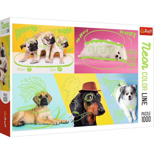 1000 Piece Jigsaw Puzzle, Far Out Dogs, Silly Pets, Puppies, Baby Animals, Pugs, Pomeranians