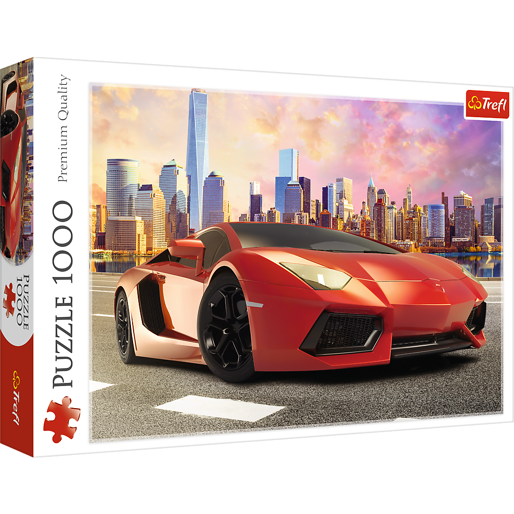 1000 Piece Jigsaw Puzzles  - Sunset ride, fast car, Moto puzzle