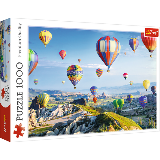 1000 Piece Jigsaw Puzzles, View of Cappadocia, Turkey, Hot Air Balloons, Beautiful Landscape Puzzles