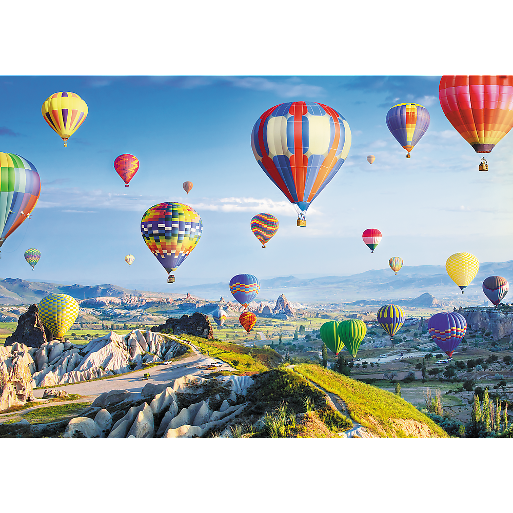 1000 Piece Jigsaw Puzzles, View of Cappadocia, Turkey, Hot Air Balloons, Beautiful Landscape Puzzles