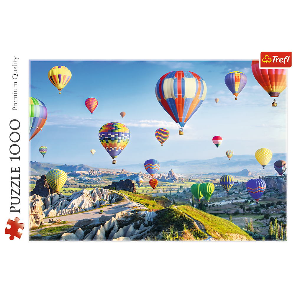 1000 Piece Jigsaw Puzzles, View of Cappadocia, Turkey, Hot Air Balloons, Beautiful Landscape Puzzles