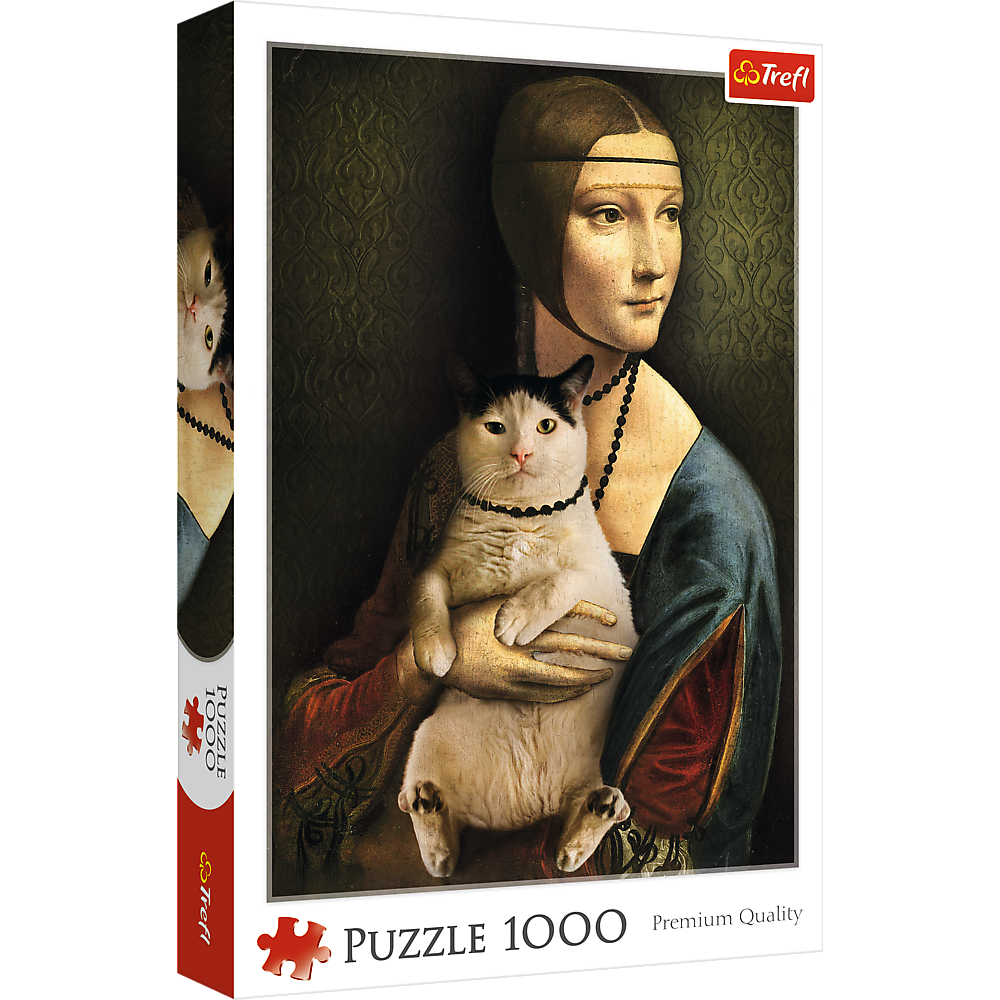 1000 Piece Jigsaw Puzzles - Lady with a cat, Leonardo da Vinci