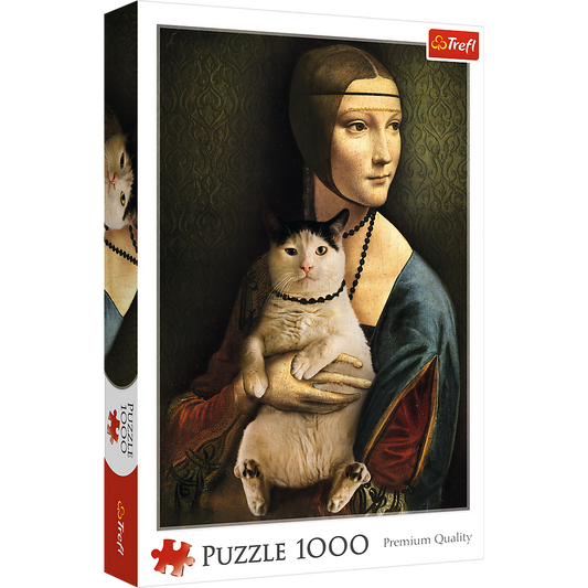 1000 Piece Jigsaw Puzzles - Lady with a cat, Leonardo da Vinci