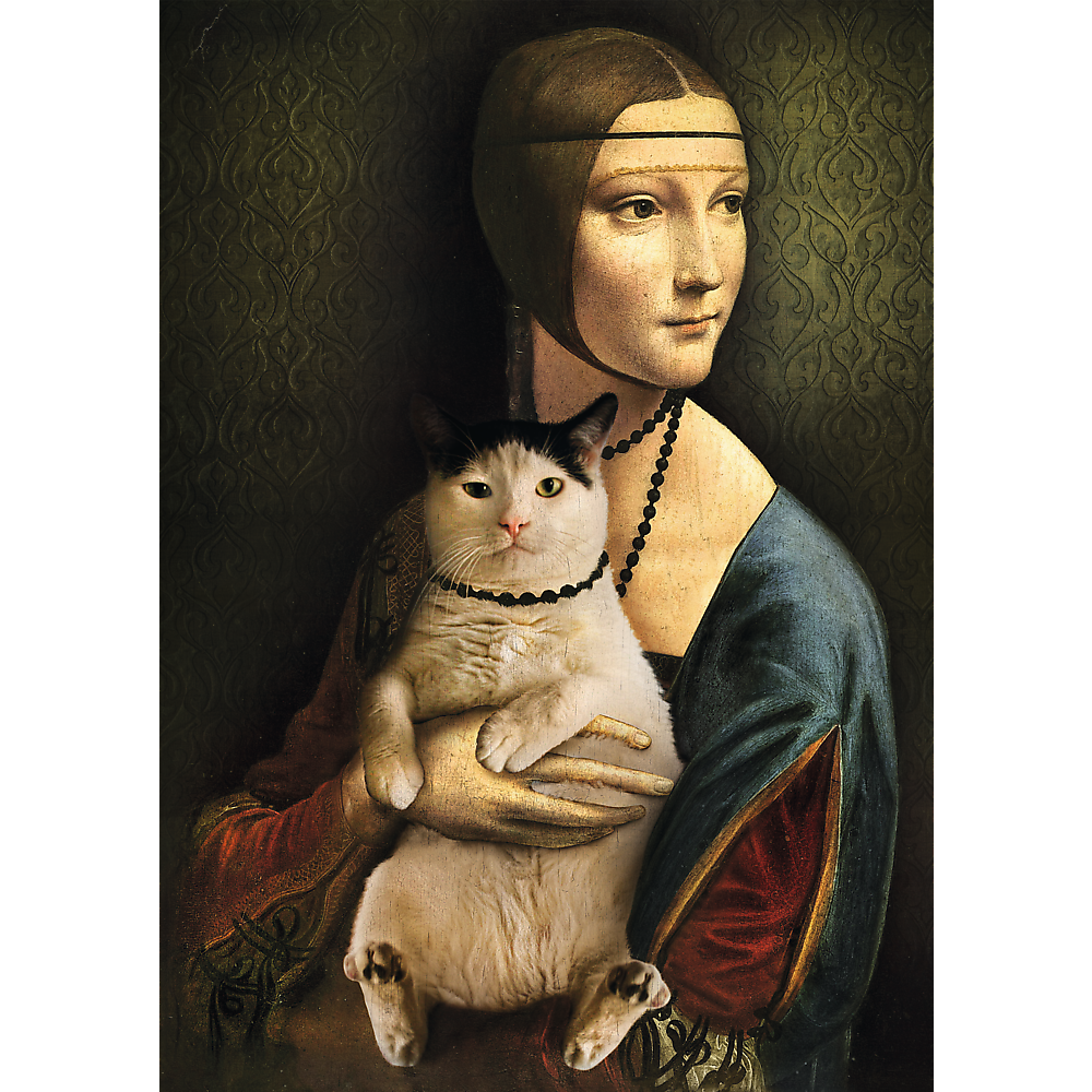 1000 Piece Jigsaw Puzzles - Lady with a cat, Leonardo da Vinci