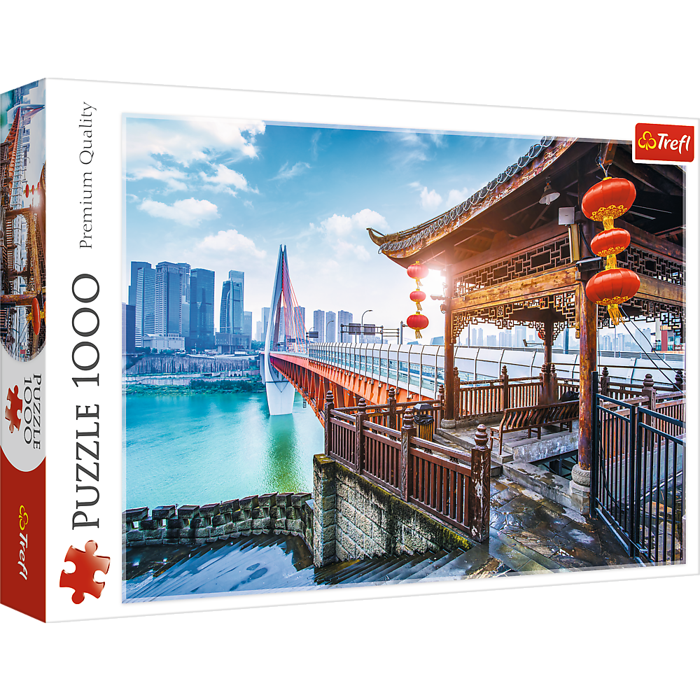 1000 Piece Jigsaw Puzzles, Chongqing, China, Cityscape puzzle, Temple, Modern and Traditional China