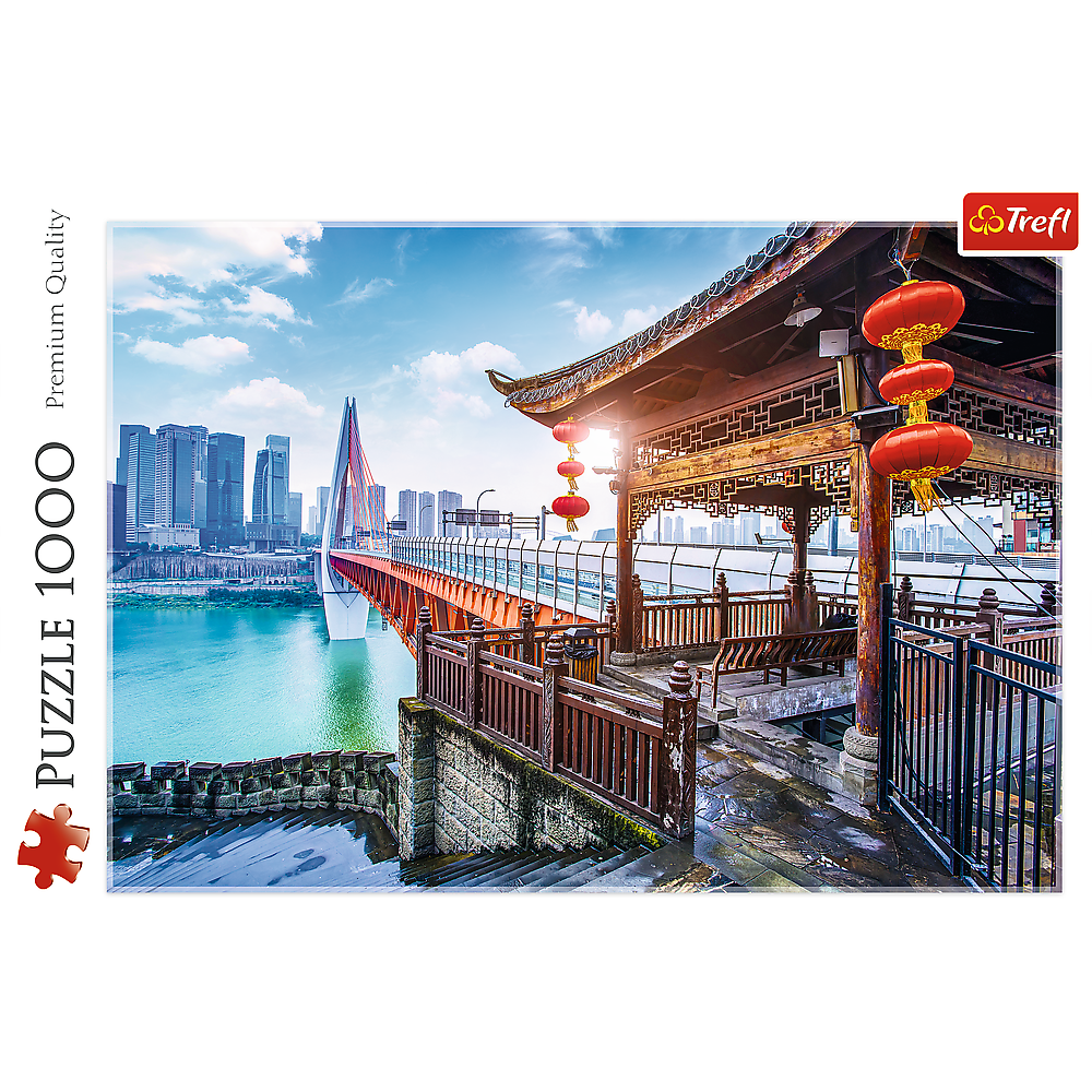 1000 Piece Jigsaw Puzzles, Chongqing, China, Cityscape puzzle, Temple, Modern and Traditional China