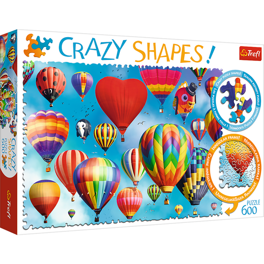 Crazy Shape 600 Piece Jigsaw Puzzles, Colorful balloons