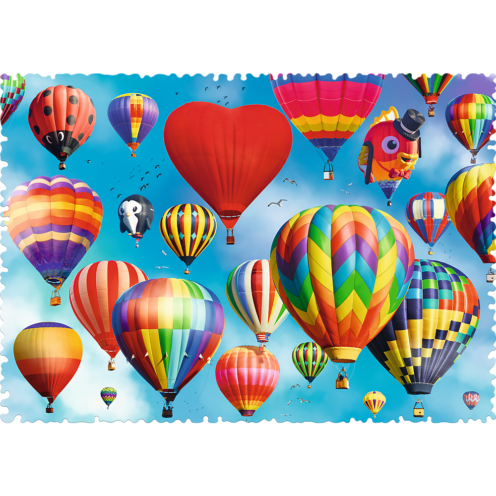 Crazy Shape 600 Piece Jigsaw Puzzles, Colorful balloons