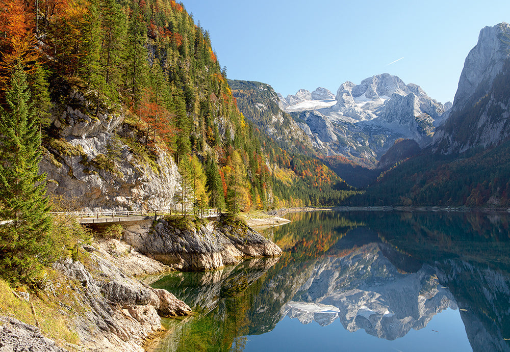 1500 Piece Jigsaw Puzzles, Gosausee, Austria, Idyllic puzzle, Mountain view