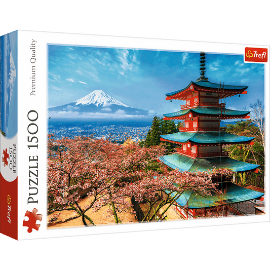 1500 piece Jigsaw Puzzles, Mount Fuji, Japan, Temple, Asian puzzle