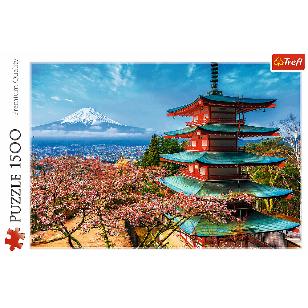 1500 piece Jigsaw Puzzles, Mount Fuji, Japan, Temple, Asian puzzle