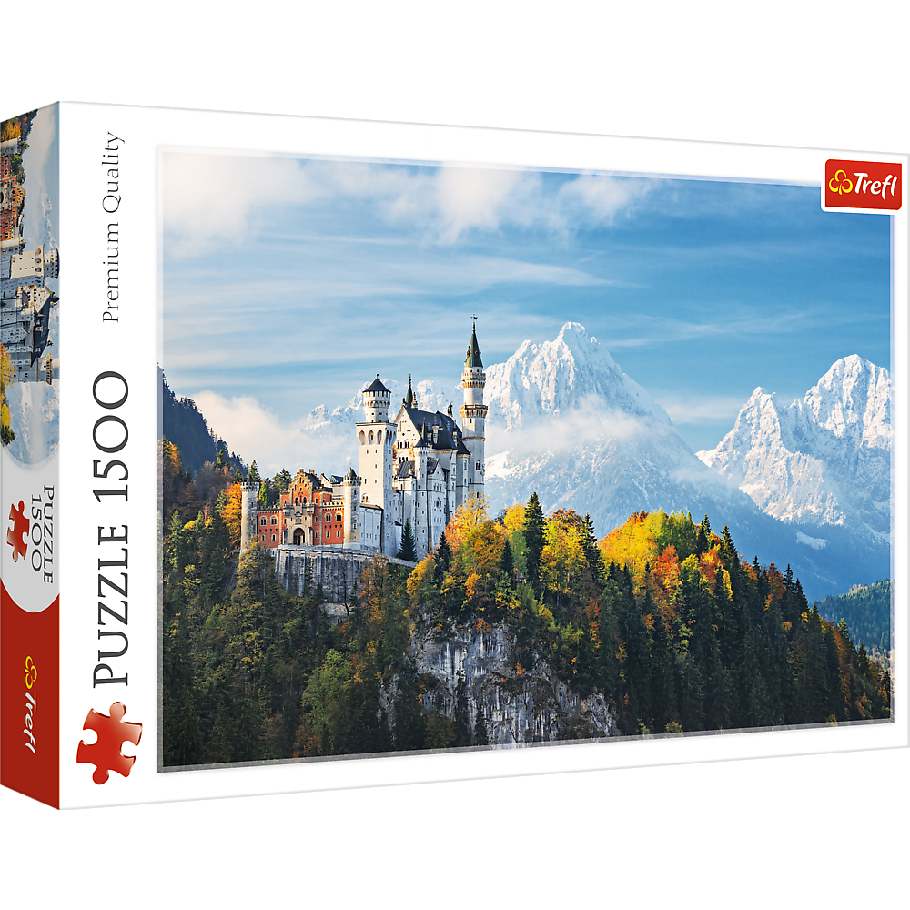 1500 Piece Jigsaw Puzzles, Bavarian Alps, Landscape Puzzle of Germany and Neuschwanstein Castle