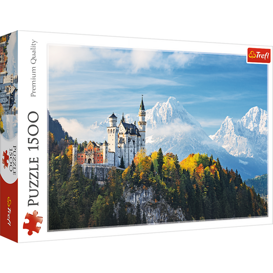 1500 Piece Jigsaw Puzzles, Bavarian Alps, Landscape Puzzle of Germany and Neuschwanstein Castle