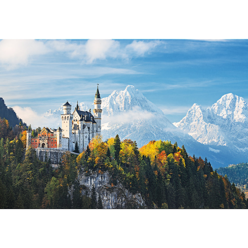 1500 Piece Jigsaw Puzzles, Bavarian Alps, Landscape Puzzle of Germany and Neuschwanstein Castle