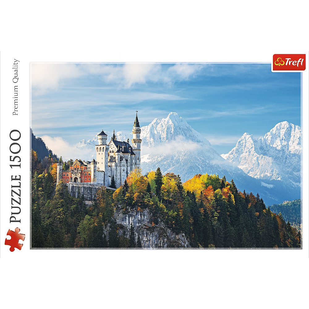 1500 Piece Jigsaw Puzzles, Bavarian Alps, Landscape Puzzle of Germany and Neuschwanstein Castle