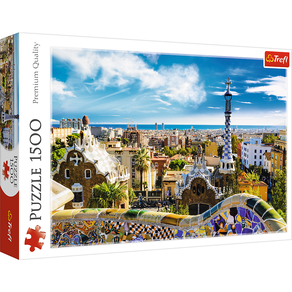 1500 Piece Jigsaw Puzzle, Park Güell, Barcelona Spain Puzzle, European Puzzles, Antoni Gaudi Puzzles