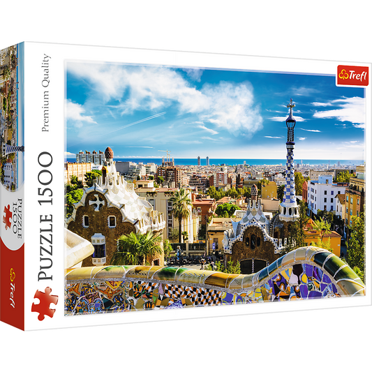 1500 Piece Jigsaw Puzzle, Park Güell, Barcelona Spain Puzzle, European Puzzles, Antoni Gaudi Puzzles