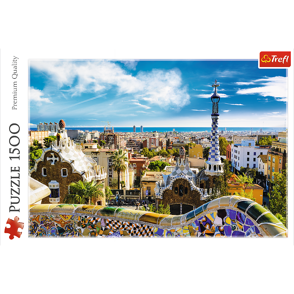 1500 Piece Jigsaw Puzzle, Park Güell, Barcelona Spain Puzzle, European Puzzles, Antoni Gaudi Puzzles