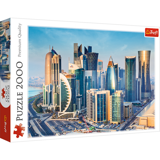 2000 Piece Jigsaw Puzzles, Doha, Qatar, City Skyline, Persian Gulf, Middle East