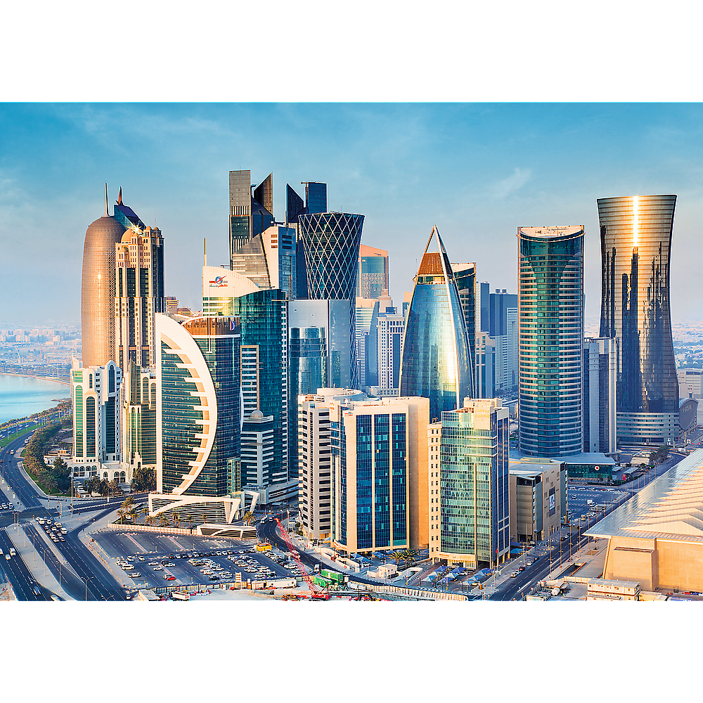 2000 Piece Jigsaw Puzzles, Doha, Qatar, City Skyline, Persian Gulf, Middle East