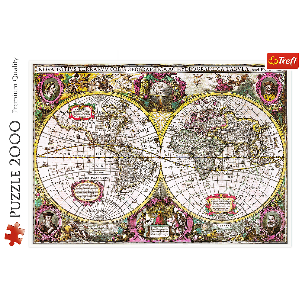 2000 Piece Jigsaw Puzzles, New Land Puzzle, Earth Puzzle, Historical Puzzle, Old World Puzzle