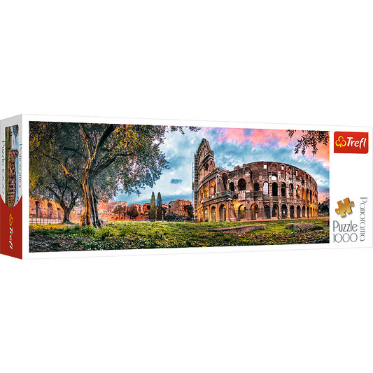 Panorama 1000 Piece Jigsaw Puzzles, Colosseum at Dawn Puzzle, Rome, Italy and the Colosseum