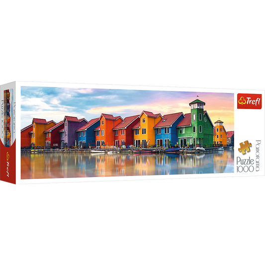 Panorama 1000 Piece Jigsaw Puzzles, Groningen, Netherlands, Colorful City View Puzzles