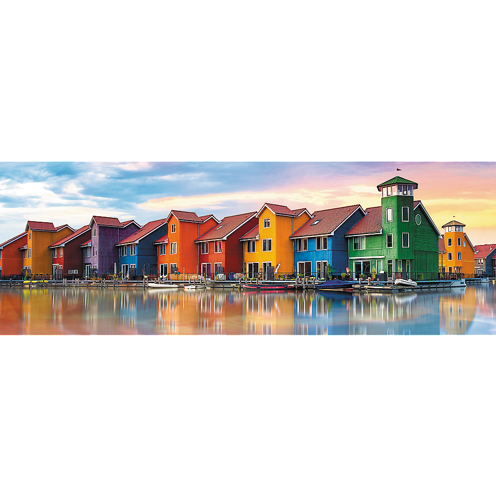 Panorama 1000 Piece Jigsaw Puzzles, Groningen, Netherlands, Colorful City View Puzzles