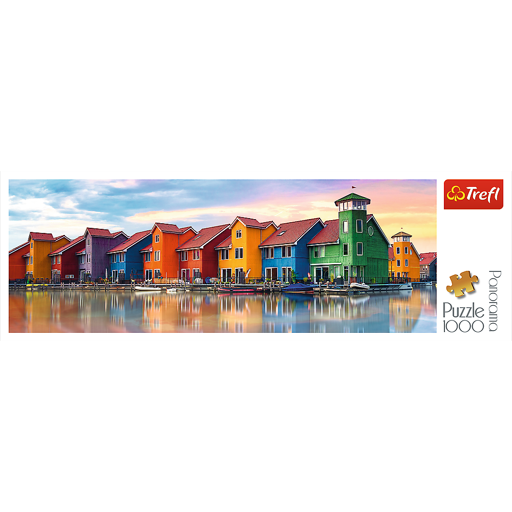 Panorama 1000 Piece Jigsaw Puzzles, Groningen, Netherlands, Colorful City View Puzzles