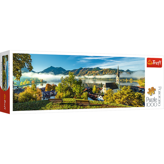 Panorama 1000 Piece Jigsaw Puzzles, By The Schliersee Lake, Germany, Idyllic Landscape, Bavarian Alps