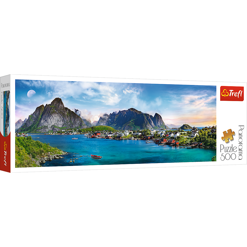 Panorama 500 Piece Jigsaw Puzzles, Lofoten Archipelago, Puzzle of Norway, Island and Mountain Puzzles