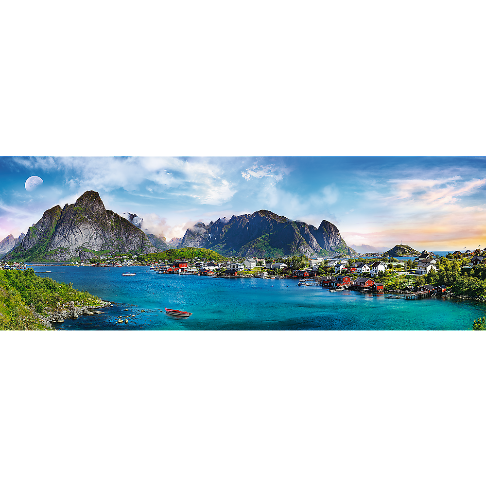 Panorama 500 Piece Jigsaw Puzzles, Lofoten Archipelago, Puzzle of Norway, Island and Mountain Puzzles