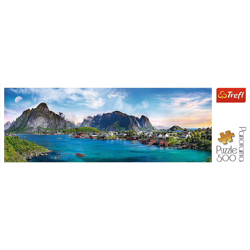 Panorama 500 Piece Jigsaw Puzzles, Lofoten Archipelago, Puzzle of Norway, Island and Mountain Puzzles