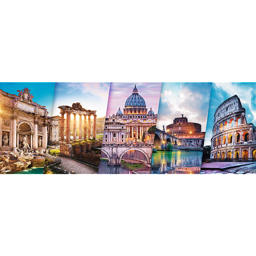 Panorama 500 Piece Jigsaw Puzzles, Traveling to Italy, Iconic Monuments Puzzle