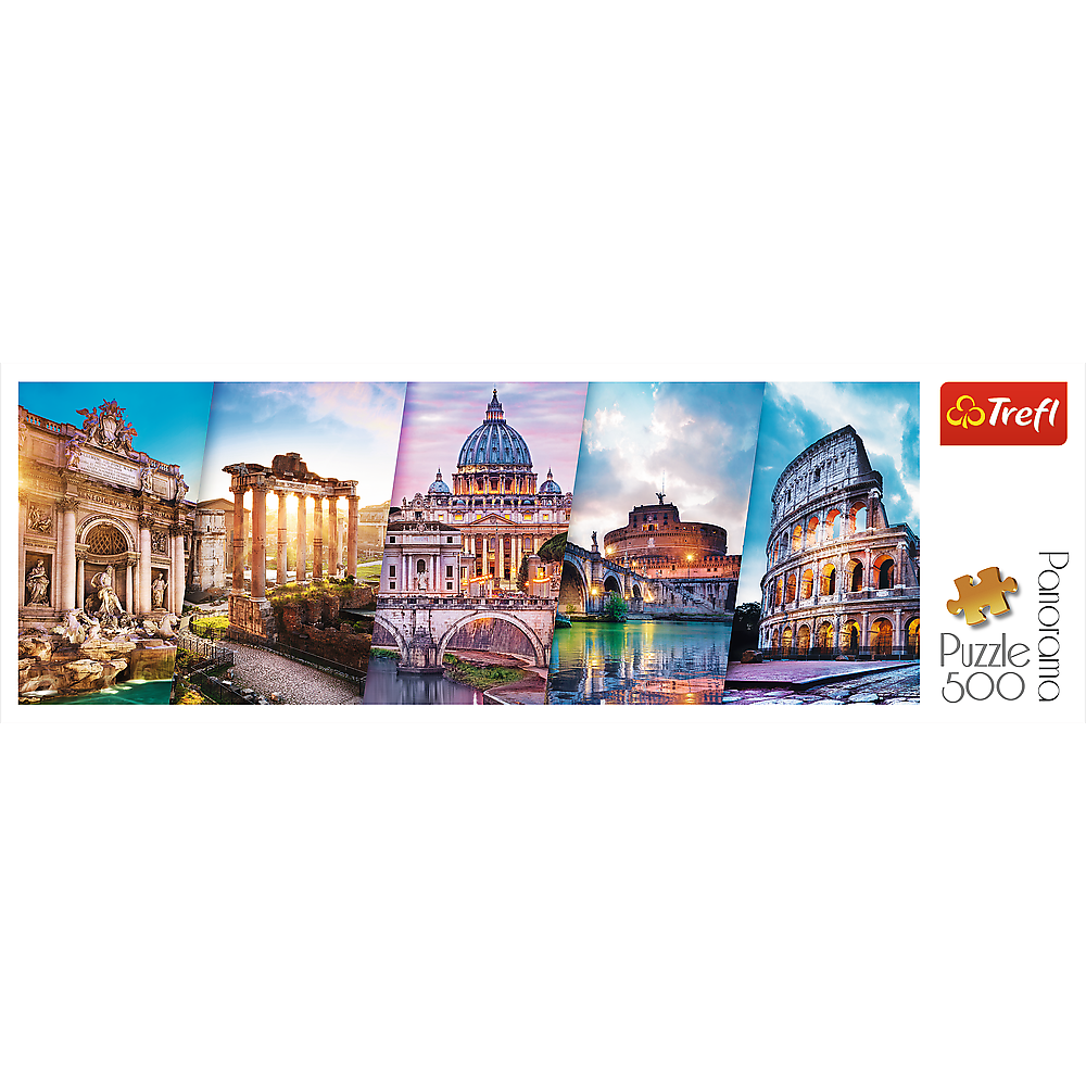 Panorama 500 Piece Jigsaw Puzzles, Traveling to Italy, Iconic Monuments Puzzle