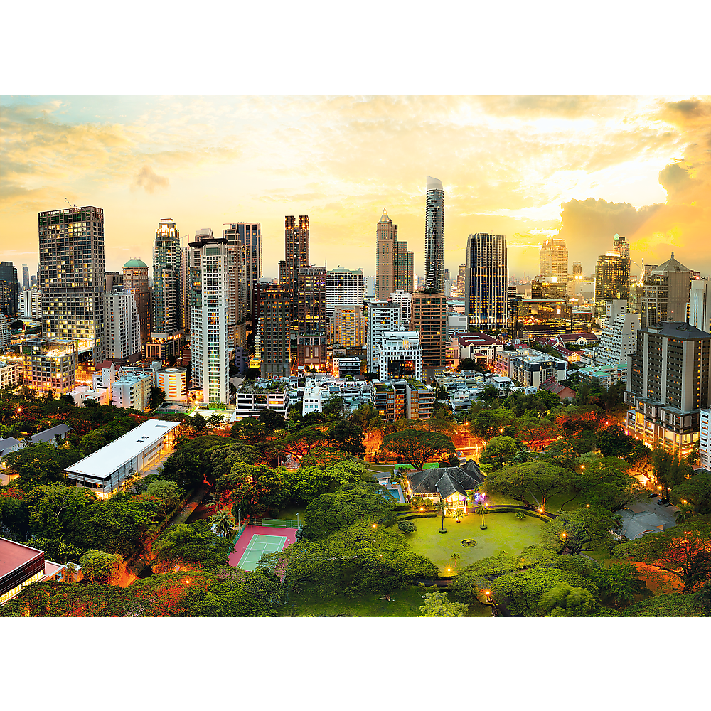 3000 Piece Jigsaw Puzzles, Sunset in Bangkok, Thailand, Cityscape puzzle